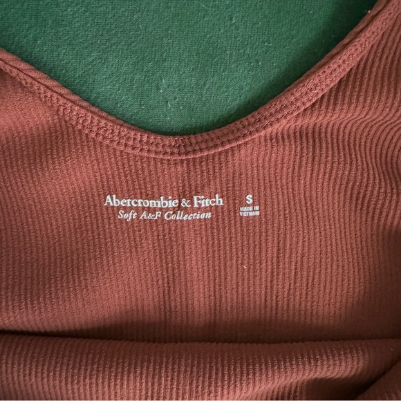 Abercrombie Ribbed Scoopneck Bodysuit - Rust - Picture 3 of 4